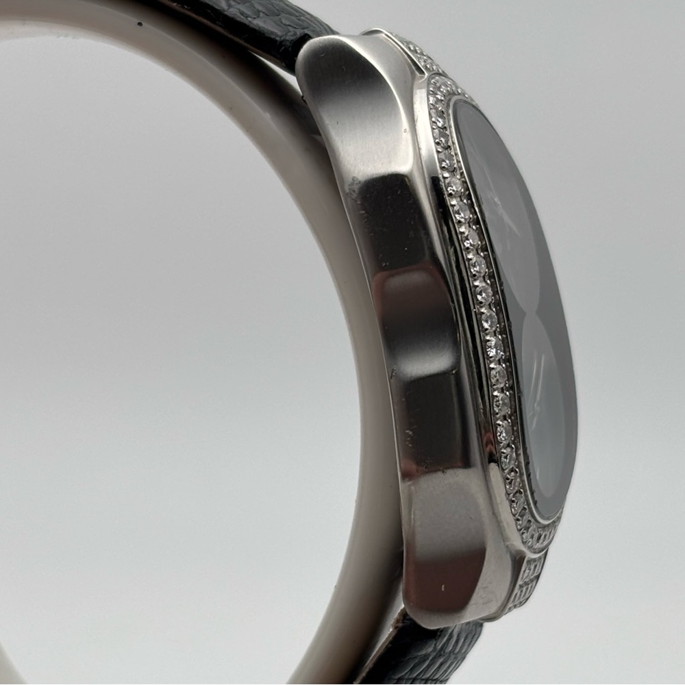 Philip Stein Teslar Dual Time Diamond Bezel Watch 45mm Lizard Strap - Picture 6 of 10